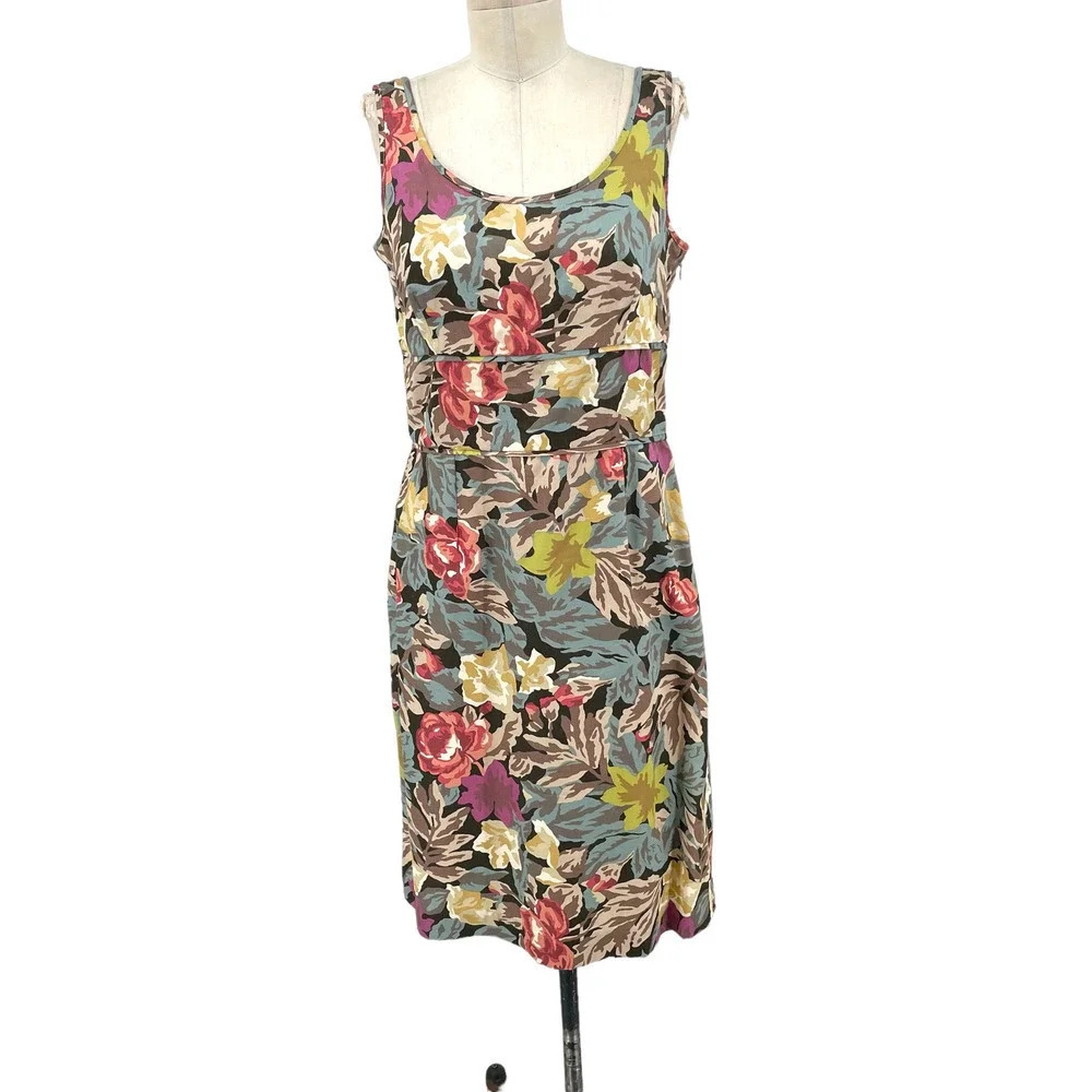 Peruvian‎ Connection Sleeveless Floral Print Sheath Dress Size 8